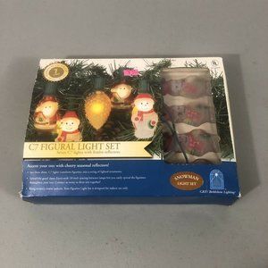 C7 Figural Snowman String Light Set GKI Bethlehem